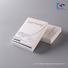 wholesale white simple cosmetic box cardboard facial mask with your own logo printed